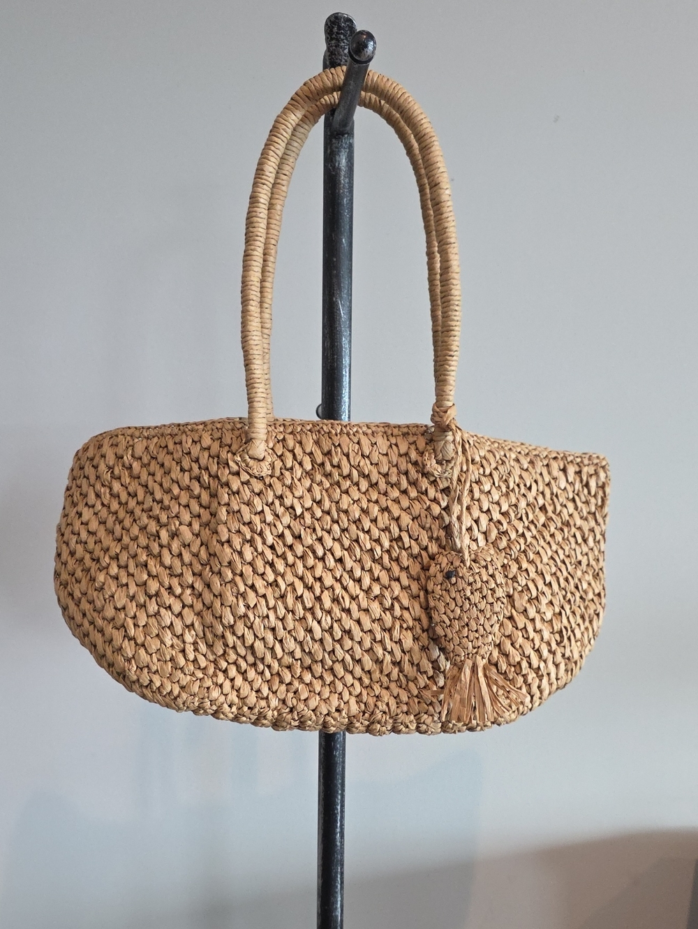 NWT J.Crew Limited Edition Raffia Tote With Fish Charm